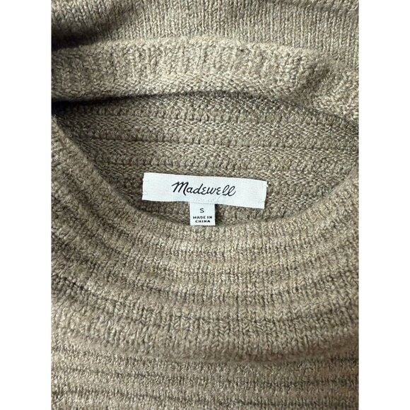 Madewell Wool‎ Belmont Donegal Mockneck Sweater Cozy Brown Sz S - Picture 5 of 5